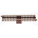 Atlas 6010 O 21st Century Track System Nickel Rail w/Brown Ties 3-Rail Terminal Track 10" Straight