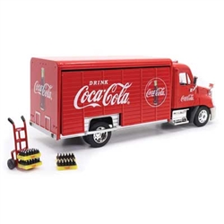 Atlas O 1/43 Beverage Delivery Truck w/Handcart, 4 Bottle Cases Assembled Coca-Cola