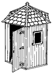 Alexander 3114 HO Telephone Shelters Wooden
