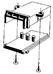 Alexander 6004 HO Coupler Pockets pkg 2 Pin Mounting