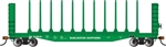 Bachmann 12903 HO 52' Centerbeam Bulkhead Flatcar Burlington Northern 615816