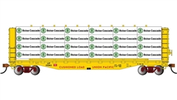 Bachmann 12928 HO 52' Open Centerbeam Flatcar with Lumber Load Union Pacific #15082
