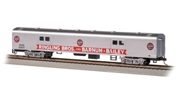 Bachmann 14412 HO 72' Smooth-Side Baggage Lighted Ringling Bros. and Barnum & Bailey Circus #63007 Generator Car