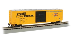 Bachmann 14901 HO ACF 50'6" Outside-Braced Boxcar w/ Flashing Rear End Device FRED Railbox #32411