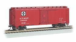 Bachmann 15016 HO Steam-Era 40' Steel Boxcar Santa Fe #136023 Square Logo