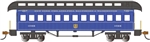 Bachmann 15105 HO Old-Time Wood Coach w/ Round-End Clerestory Roof Baltimore & Ohio