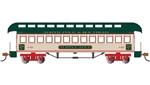 Bachmann 15109 HO Old-Time Wood Coach with Round-End Clerestory Roof North Pole & Southern Partridge Christmas
