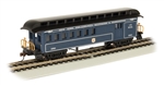 Bachmann 15205 HO Old-Time Wood Combine with Round-End Clerestory Roof Baltimore & Ohio Royal Blue Scheme