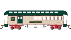 Bachmann 15209 HO Old-Time Wood Combine with Round-End Clerestory Roof North Pole & Southern Turtle Dove Christmas