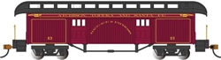 Bachmann 15304 HO Old-Time Wood Baggage with Round-End Clerestory Roof Santa Fe