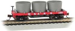 Bachmann 15551 N Old-Time Wood Tank Car with 3 Tanks Western & Atlantic #138