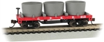 Bachmann 15552 N Old-Time Wood Tank Car w/ 3 Tanks Central Pacific 213