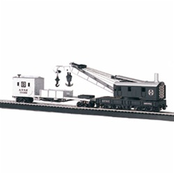 Bachmann 16102 HO 250-Ton Crane Car & Boom Tender Atchison Topeka & Santa Fe