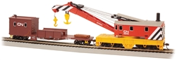 Bachmann 16104 HO 250-Ton Crane Derrick with Boom Tender Canadian National