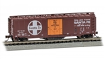 Bachmann 16374 N Track Cleaning 50' Plug-Door Boxcar Santa Fe #6157 Ship & Travel Slogan