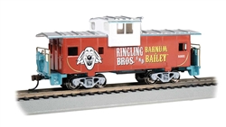 Bachmann 16614 HO 36' Wide-Vision Caboose Silver Series Ringling Bros. and Barnum & Bailey