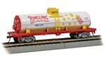 Bachmann 16618 HO 40' Single-Dome Tank Car Silver Series Ringling Bros and Barnum & Bailey #2325 Popcorn But