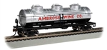 Bachmann 17111 HO 40' 3-Dome Tank Car Silver Series Ambrose Wine Co. NATX #7501