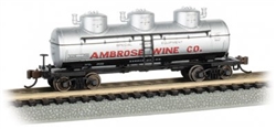 Bachmann 17158 N 3-Dome Tank Car Ambrose Wine Co 7501