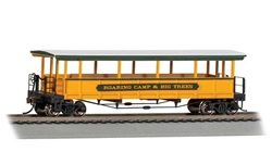 Bachmann 17402 HO Open-Sided Excursion Car with Seats Roaring Camp & Big Trees