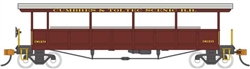 Bachmann 17433 HO Open-Sided Excursion Car w/Seats Silver Series Cumbres & Toltec Scenic Railroad #9619