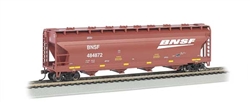 Bachmann 17505 HO Silver Series 56' ACF Center-Flow Covered Hopper Burlington Northern Santa Fe