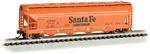 Bachmann 17564 N Canadian Cylindrical 4-Bay Grain Hopper Santa Fe 101414