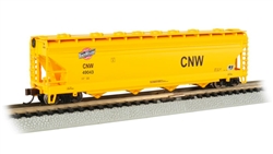 Bachmann 17567 N ACF 56' 4-Bay Center-Flow Hopper Chicago & North Western #49043 Late Scheme Large CNW