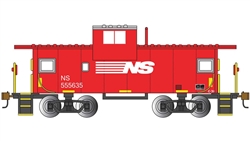 Bachmann 17714 HO 36' Wide-Vision Caboose Silver Series Norfolk Southern #555635