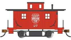 Bachmann 18411 HO Wood 4-Wheel Bobber Caboose Silver Series East Broad Top #27