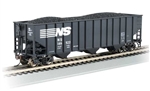 Bachmann 18728 HO Bethlehem Steel 3-Bay 100-Ton Open Hopper Silver Series Norfolk Southern #146522