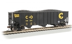 Bachmann 18729 HO Bethlehem Steel 3-Bay 100-Ton Open Hopper Chessie System C&O #142315