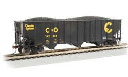 Bachmann 18729 HO Bethlehem Steel 3-Bay 100-Ton Open Hopper Chessie System C&O #142315