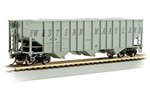 Bachmann 18748 HO Bethlehem Steel 3-Bay 100-Ton Open Hopper Silver Series Western Maryland #63894