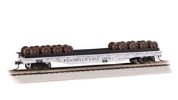 Bachmann 18939 HO 52' Wheel Flatcar with Load Pennsylvania Railroad #491311