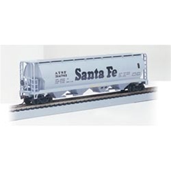Bachmann 19102 HO Canadian Cylindrical 4-Bay Grain Hopper Series Atchison Topeka & Santa Fe