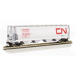 Bachmann 19113 HO Canadian Cylindrical 4-Bay Grain Hopper Series Canadian National Large Noodle Logo