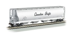 Bachmann 19142 HO Canadian Cylindrical 4-Bay Grain Hopper Series Canadian Pacific Script Lettering
