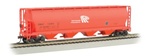 Bachmann 19143 HO Canadian Cylindrical 4-Bay Grain Hopper Potash Corporation CGLX Salmon White Large P Logo