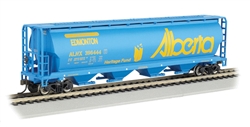Bachmann 19155 N Canadian Cylindrical 4-Bay Grain Hopper Silver Series Alberta Heritage Fund Edmonton Billboard Alberta