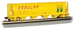 Bachmann 19160 N Canadian Cylindrical 4-Bay Grain Hopper Scoular Grain 1687