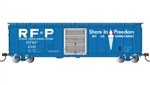 Bachmann 19412 HO 50' Sliding-Door Boxcar Silver Series Richmond Fredericksburg & Potomac #2346 US Savings Bonds