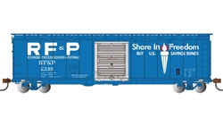 Bachmann 19412 HO 50' Sliding-Door Boxcar Silver Series Richmond Fredericksburg & Potomac #2346 US Savings Bonds