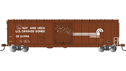 Bachmann 19413 HO 50' Sliding-Door Boxcar Silver Series Conrail #269298 Buy US Savings Bonds