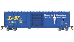 Bachmann 19414 HO 50' Sliding-Door Boxcar Silver Series Louisville & Nashville #109208 US Savings Bonds