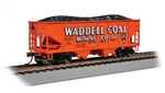 Bachmann 19515 HO USRA 55-Ton Outside-Braced Hopper with Load Silver Series Waddell Coal 101