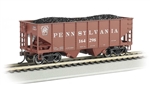 Bachmann 19519 HO USRA 55-Ton Outside-Braced Hopper w/Load Silver Series Pennsylvania Railroad #164298 Tuscan Plain Keystone