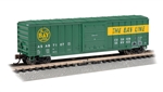 Bachmann 19667 N ACF 50'6" Outside-Braced Sliding-Door Boxcar Silver Series Atlata & St. Andrews Bay #7107 Bay Line Slogan