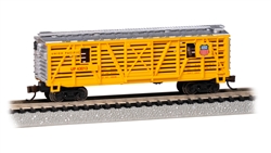 Bachmann 19752 N Animated Stock Car Union Pacific Horse Load; Armour Yellow