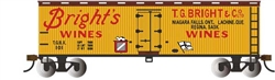 Bachmann 19809 HO 40' Wood Reefer Silver Series Bright's Wines
